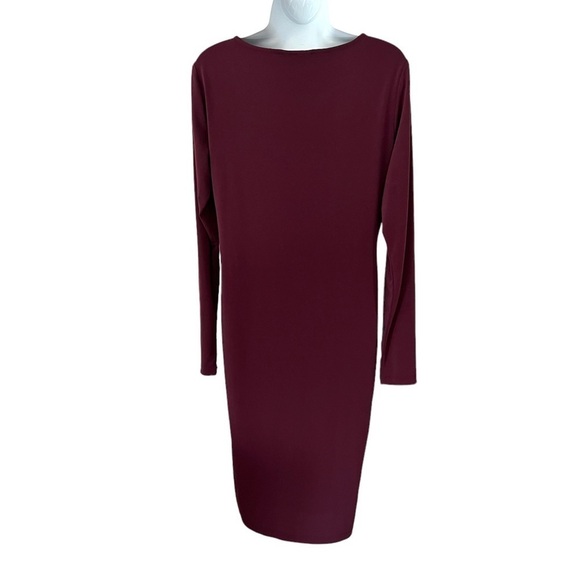 Motherhood Maternity Ruffled line detail long sleeve midi dress size large - Picture 8 of 12